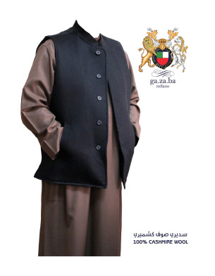 KASHMIRI VEST JACKET BLACK